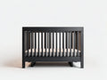 Culla in legno 135×72×88 cm - nera - struttura lineare moderna per camera da letto