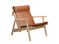 Poltrona reclinabile 72×84×89 cm - marrone chiaro - rivestita con struttura in legno