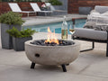 Stufa All'Aperto in cemento 76×76×46 cm - grigio chiaro/nero - design moderno rialzato
